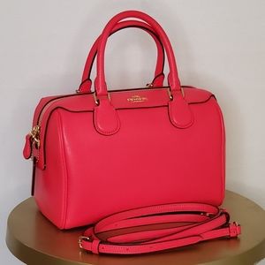 NWT Coach Neon Pink Mini Bennett Satchel